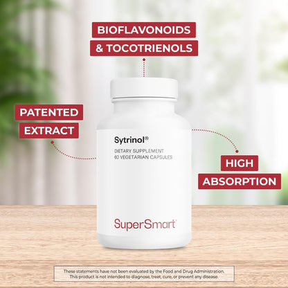 Supersmart - Sytrinol Supplement 300mg per Day (High Absorption) - Citrus Bioflavonoids & Tocotrienols Complex - Palm Fruit Extract | Gluten Free - 60 Softgels