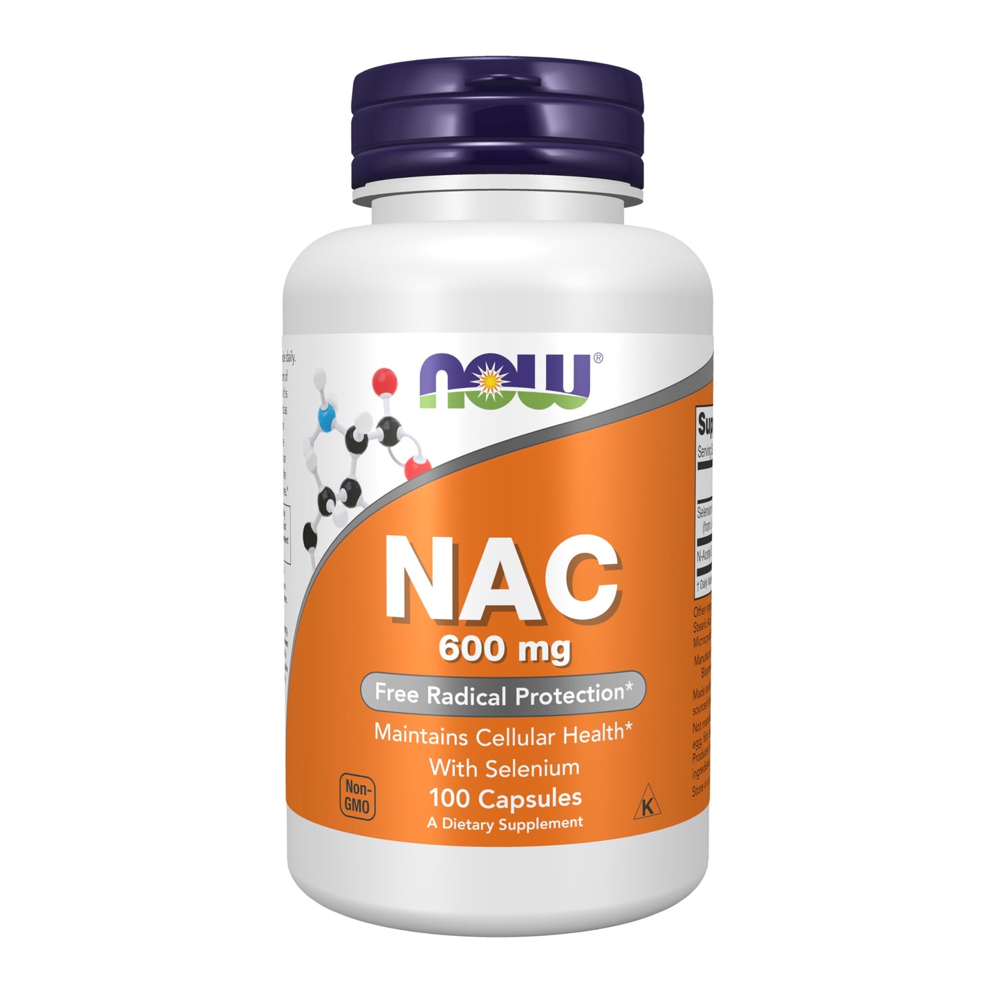 NOW Supplements, NAC (N-Acetyl Cysteine) 600 mg with Selenium, 100 Capsules