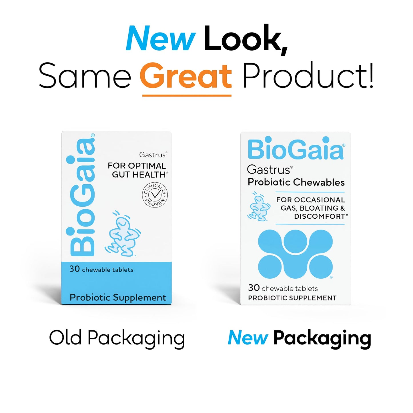 BioGaia Gastrus L reuteri Probiotic | 35 Years of Clinical Gut Research | L reuteri 6475 + 17938 Probiotics | Ease Gut Discomfort, Gas & Bloating | Promotes a Healthy Gut & Microbiome | 30 Chewables