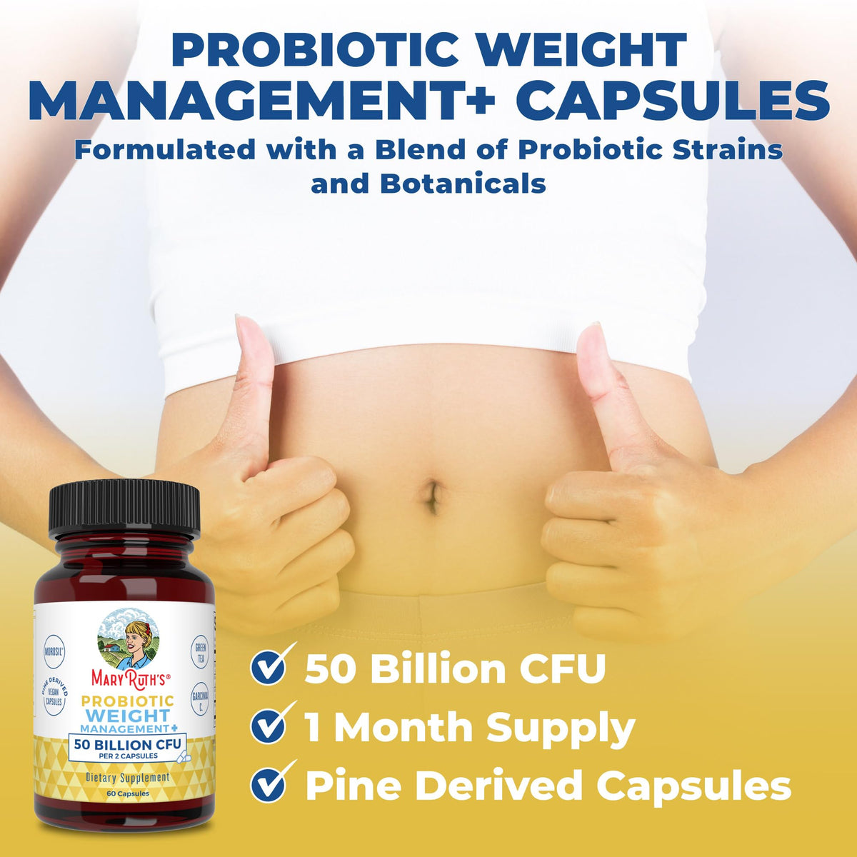 MaryRuth's Probiotics Capsule for Women & Men | Weight Management | Digestive & Gut Health