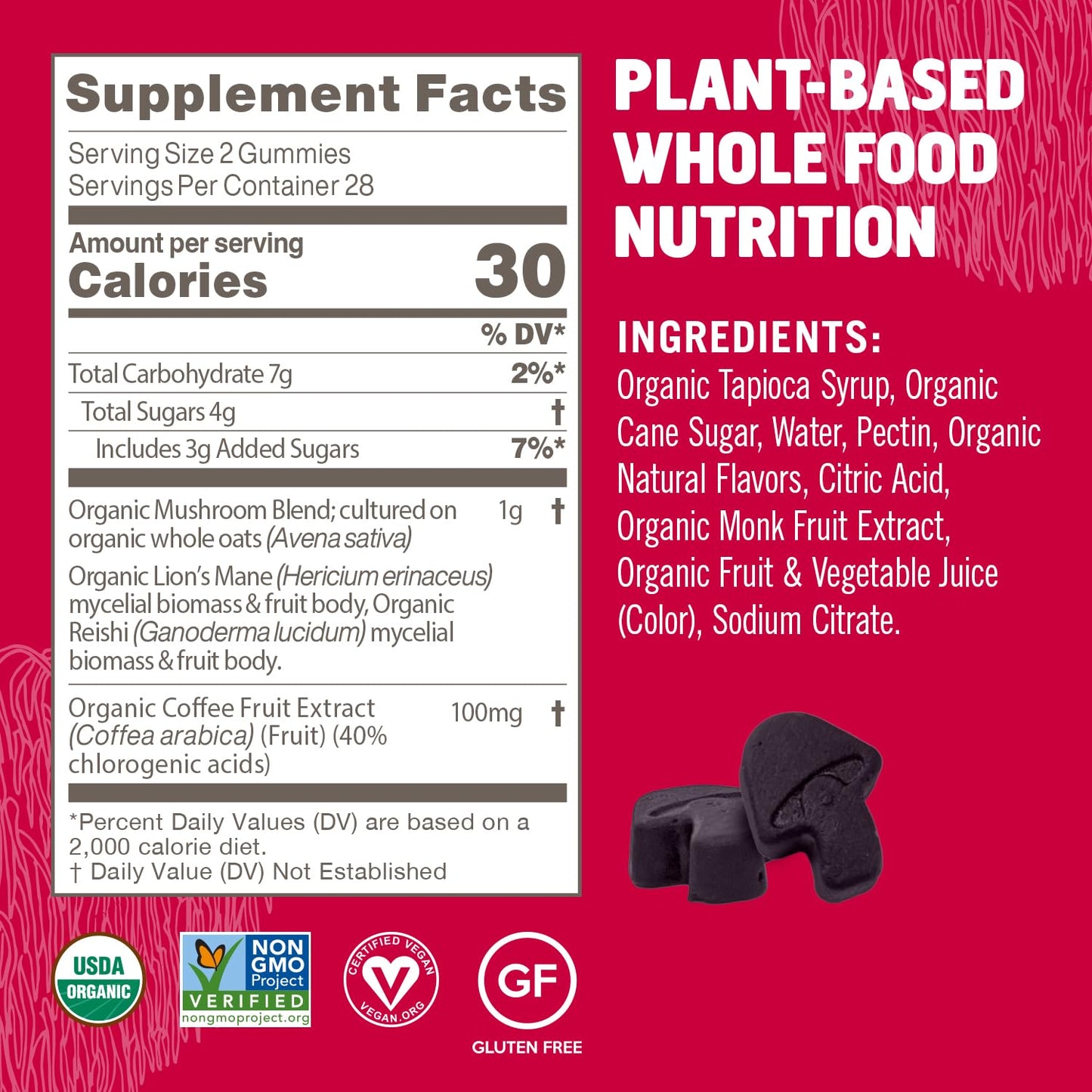 OM MUSHROOM SUPERFOOD Master Blend Mushroom Gummies – Organic 10-Mushroom Complex with Ashwagandha – Supports Immunity, Gut Health & Stress Relief – Mixed Berry Flavor – 28 Servings, 56 Count.