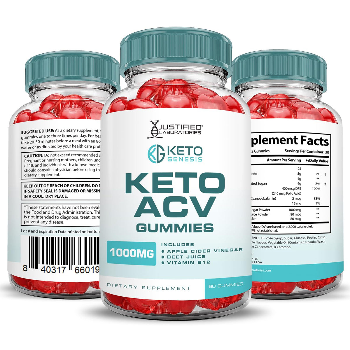 (3 Pack) Keto Genesis Keto ACV Gummies Advanced Formula 1000MG Keto Genesis Keto