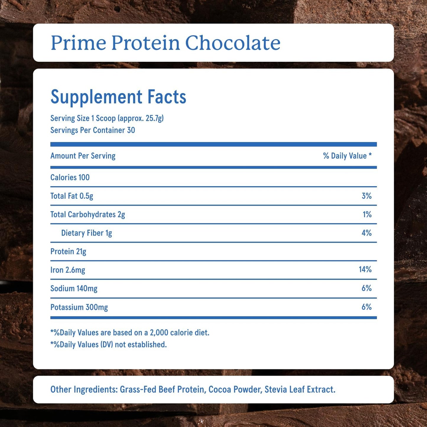 Equip Prime Chocolate Protein Powder - Gut-Friendly, No Sugar Protein Shake Powder with Grass-Fed Beef & Natural Collagen - Rich & Creamy Mix - 21g Per Serving - Whey & Dairy-Free (30 Scoops)