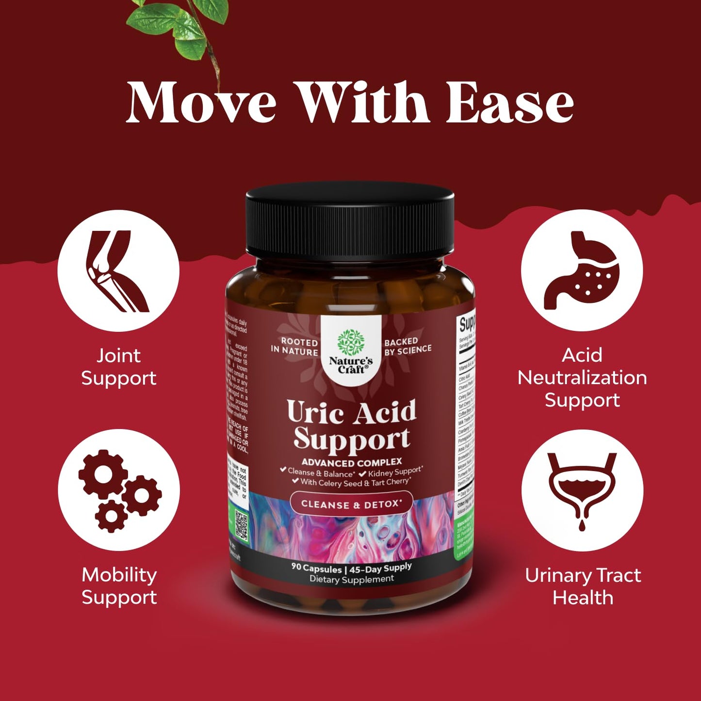 Green Coffee Bean Extract for Uric Acid Cleanse & Detox - Green Coffee Beans with Turmeric, Tart Cherry & Celery Seed for Adults - Uric Acid Flush for Antioxidant Support - Kidney Cleanser - 120 Ct