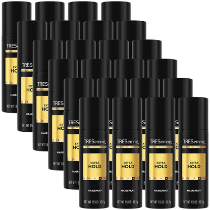 TRESemmé Travel Hairspray, Extra Hold, 12-Pack – Moisturizing Hair Spray, Anti-Humidity, Anti-Frizz Hair Products, 1.5 Oz Ea