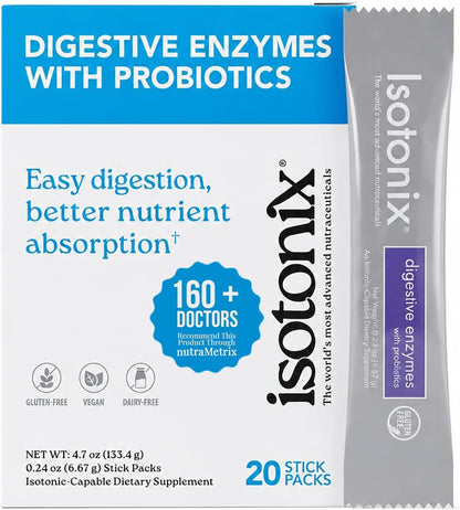 Isotonix Digestive Enzymes with Probiotics Packets, Vegan, 20 Packets
