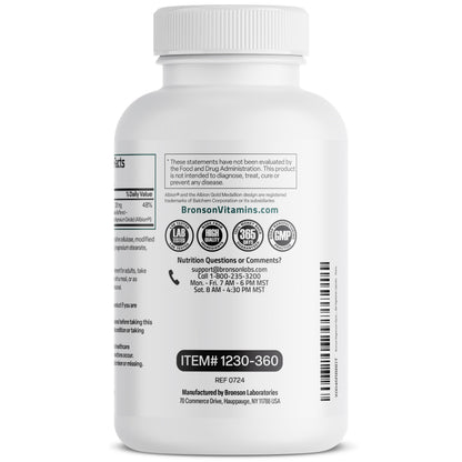 Bronson Magnesium Glycinate 200 MG Chelated High Absorption, 60 Capsules | Stress Relief, Sleep, Heart Health, Nerves, Muscles, and Metabolism Support, Vegetarian, Non-GMO, Gluten Free, Soy Free