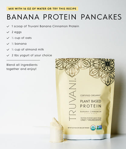 Truvani Organic Plant Based Protein Powder | Vanilla | 18 Servings | Vegan | 20g Pea Protein | Keto | Gluten & Dairy Free | Low Carb | No Added Sugar