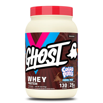 GHOST Whey Protein Powder, Cinnabon - 2LB, 25G of Protein - Cinnamon Roll Flavored Isolate, Concentrate & Hydrolyzed Whey Protein Blend - Post Workout Shakes - Soy & Gluten Free