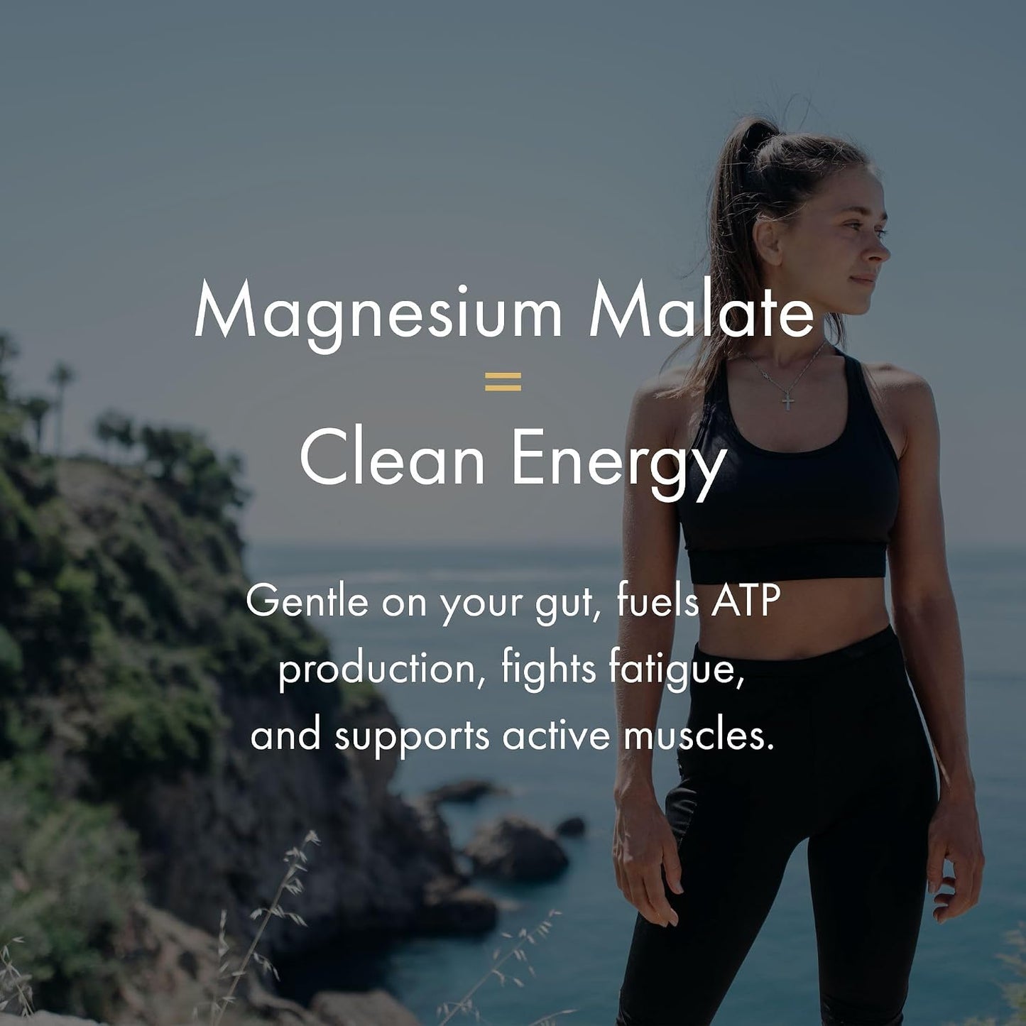 NAOMI Mighty Mg - Magnesium Glycinate & Malate Blend 360mg - Supports Restful Sleep, Muscle Relaxation, Energy & Mood - Gentle on Stomach, No Laxative Effect, Non-GMO, Vegan, 30-Day Supply