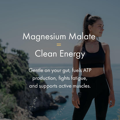 NAOMI Mighty Mg - Magnesium Glycinate & Malate Blend 360mg - Supports Restful Sleep, Muscle Relaxation, Energy & Mood - Gentle on Stomach, No Laxative Effect, Non-GMO, Vegan, 30-Day Supply