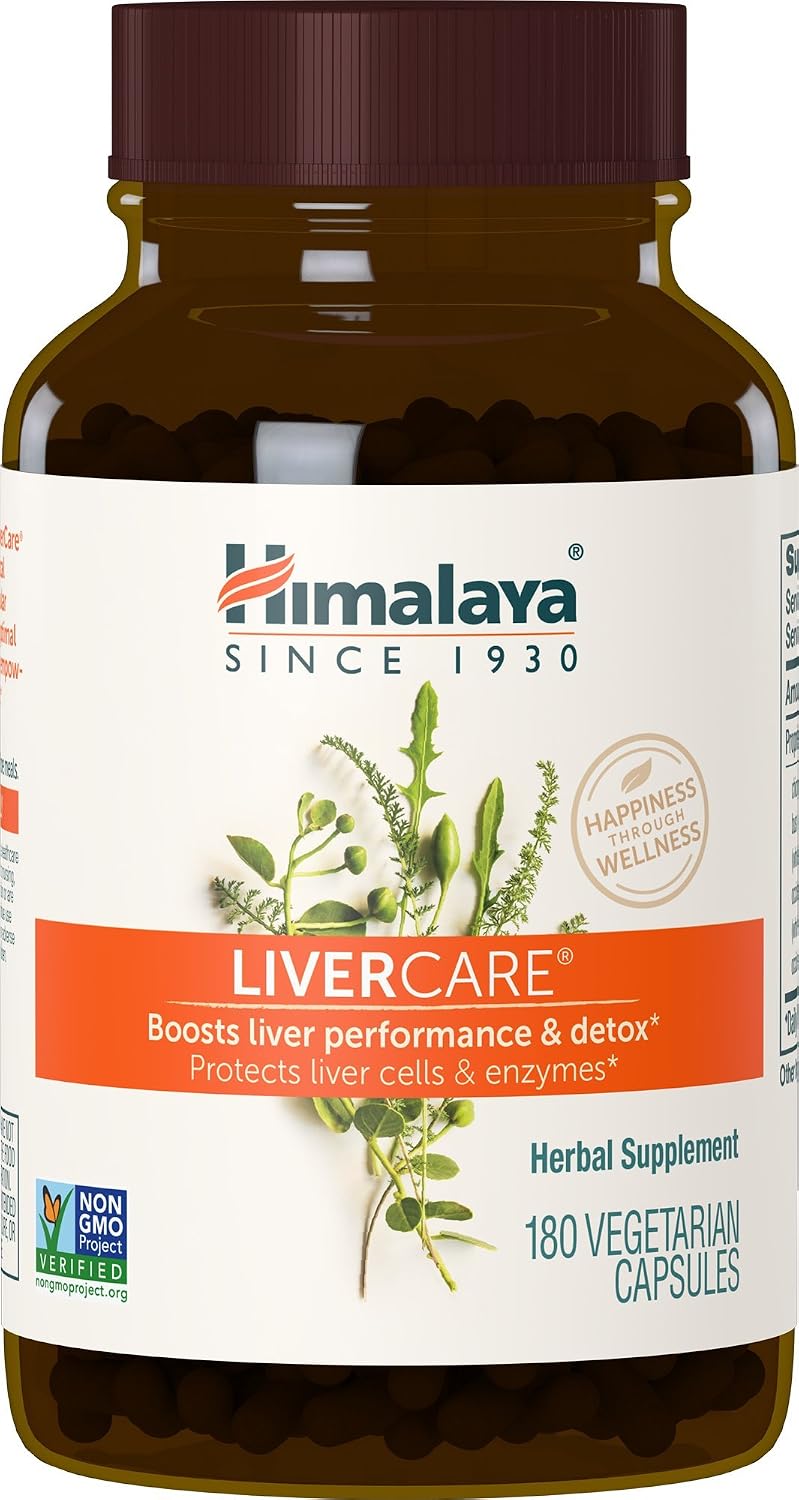 Himalaya LiverCare For Liver Support, 375 mg, 180 Capsules, 90 Day Supply