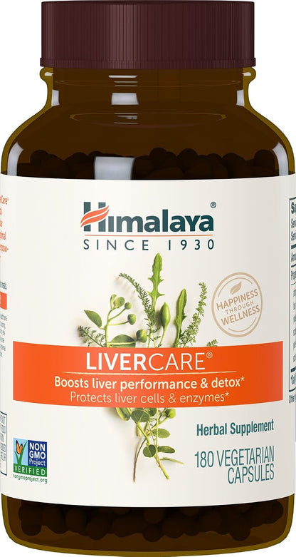 Himalaya LiverCare For Liver Support, 375 mg, 180 Capsules, 90 Day Supply