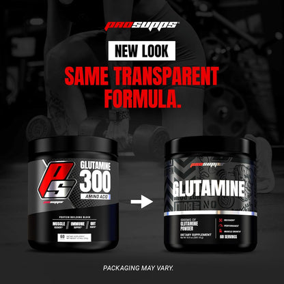 ProSupps Glutamine Powder for Men & Women - 5000mg L-Glutamine Workout Supplement for Muscle Recovery, Immune Support & Gut Health - Zero Sugar & Carbs, Gluten-Free - Unflavored, 60 Serving