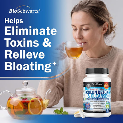 Colon Cleanser and Detox for Digestive Support, 15 Day Fast-Acting Cleanse