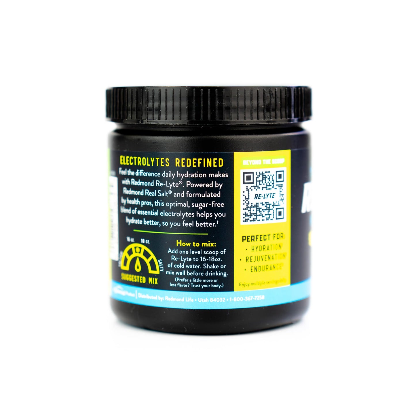 REDMOND Re-Lyte Electrolyte Drink Mix, Mixed Berry, 30 serving SMALL 6.88oz jar
