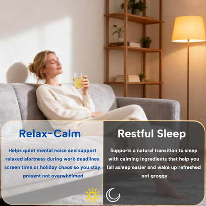 Cortisol Calm Drink Mix with Magnesium Glycinate Powder, L-Theanine, Vitamins, and Ashwagandha for Relaxation & Focus | Adaptogen Drink & Cortisol Support | 30 Packets (Raspberry & Lemon Flavor)