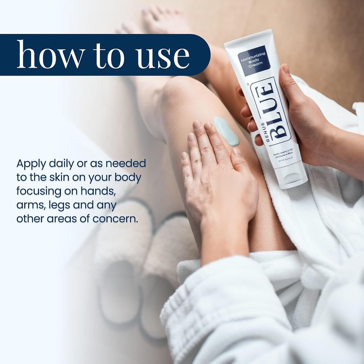 Renue Blue Methylene Blue Moisturizing Body Cream – Liposomal NAD+ Complex with Antioxidants, Peptides, and Botanical Extracts for Hydrated, Healthier‑Looking Skin