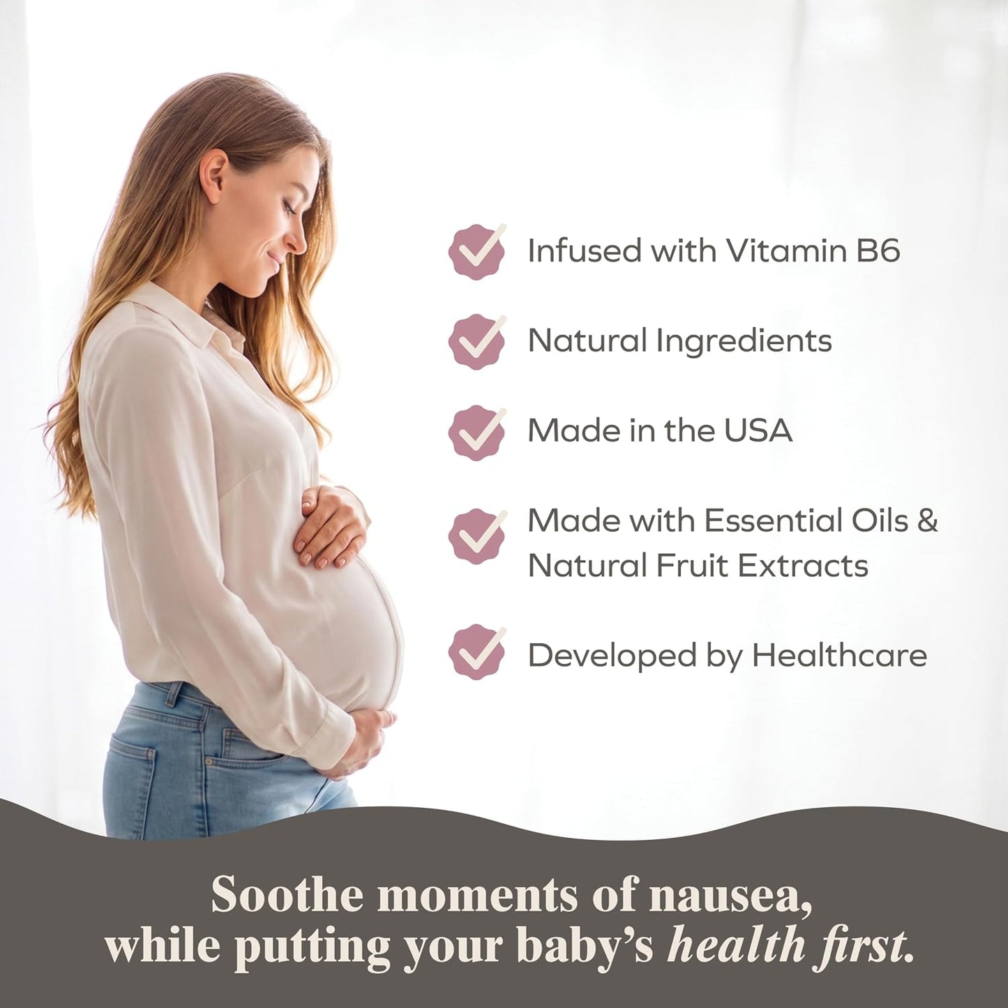 Three Lollies Preggie Drops Plus - 48 Lozenges - Ease Morning Sickness During Pregnancy, Natural, Sour Lozenges for Nausea With Vitamin B6, Sour Lemon & Raspberry Flavors