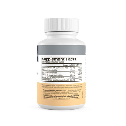 FREEDA Super B-Complex Vitamin Supplement – No Folic Acid or PABA, 100ct | Supports Energy, Metabolism, & Cellular Function – Balanced B Vitamins for Men & Women – Kosher, Vegan, Gluten-Free, USA Made