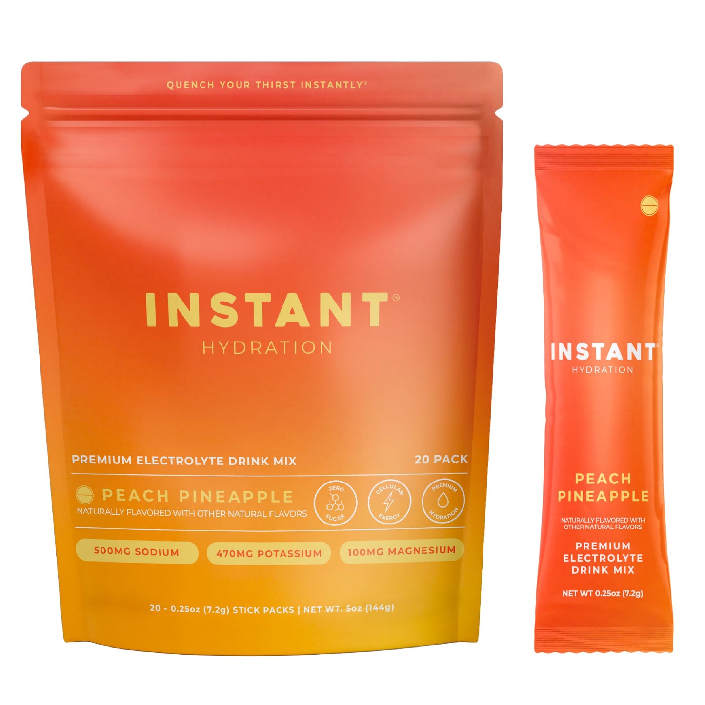 Instant Hydration Sugar Free Electrolytes Powder Packets Variety Pack - Watermelon, Raspberry, Lemon Lime Drink Mix & Travel Essentials with Magnesium and Potassium - Post Workout Recovery - 20 Sticks