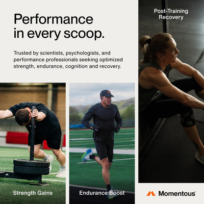 Momentous Creatine Monohydrate Powder - Creatine Powder - Supports Strength, Lean Muscle, & Recovery for Men & Women - NSF Certified for Sport - 5 g per Serving - 90 Servings