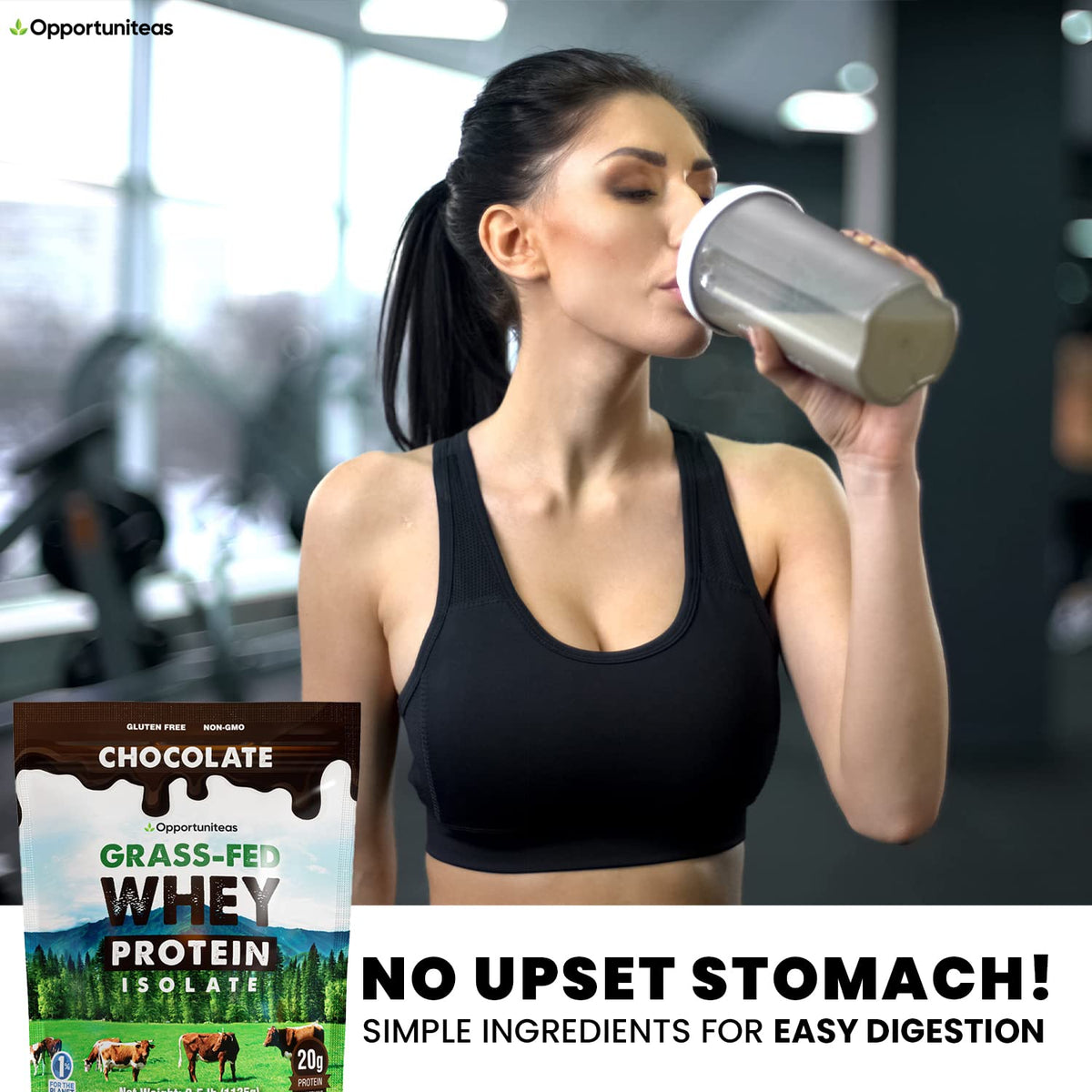 Opportuniteas Chocolate & Vanilla Whey Protein Powder Bundle - Grass Fed Whey Isolate