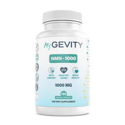 NMN 1000mg – 99%+ Pure, Stabilized & Third-Party Tested Nicotinamide Mononucleotide – NAD+ Booster for Energy & Healthy Aging – No Magnesium Stearate, Vegan, GMP Made in USA – 120 Capsules