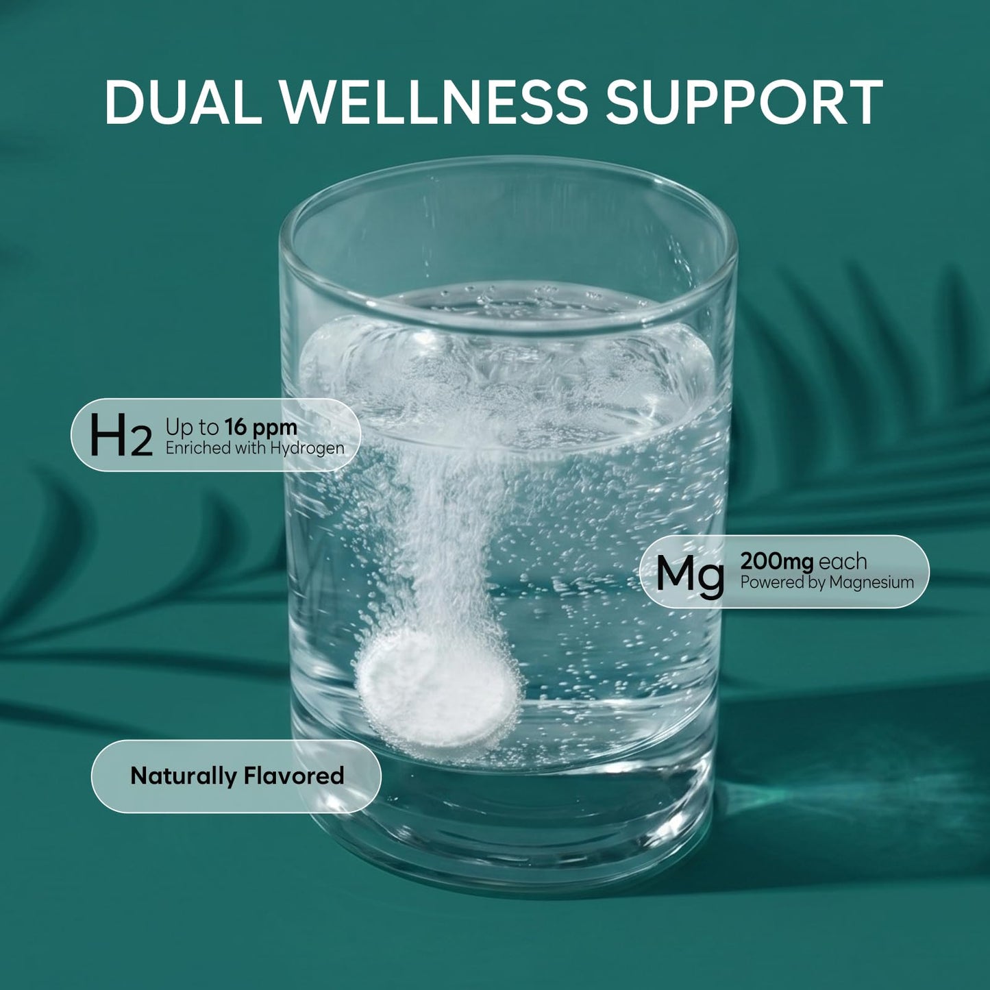 Molecular Hydrogen Water Tablets with Magnesium 16 PPM,IHSA Certified | Rich in Antioxidants - Supports Healthy Aging, Cellular Energy & Brain Health (90 Tablets,Blueberry)