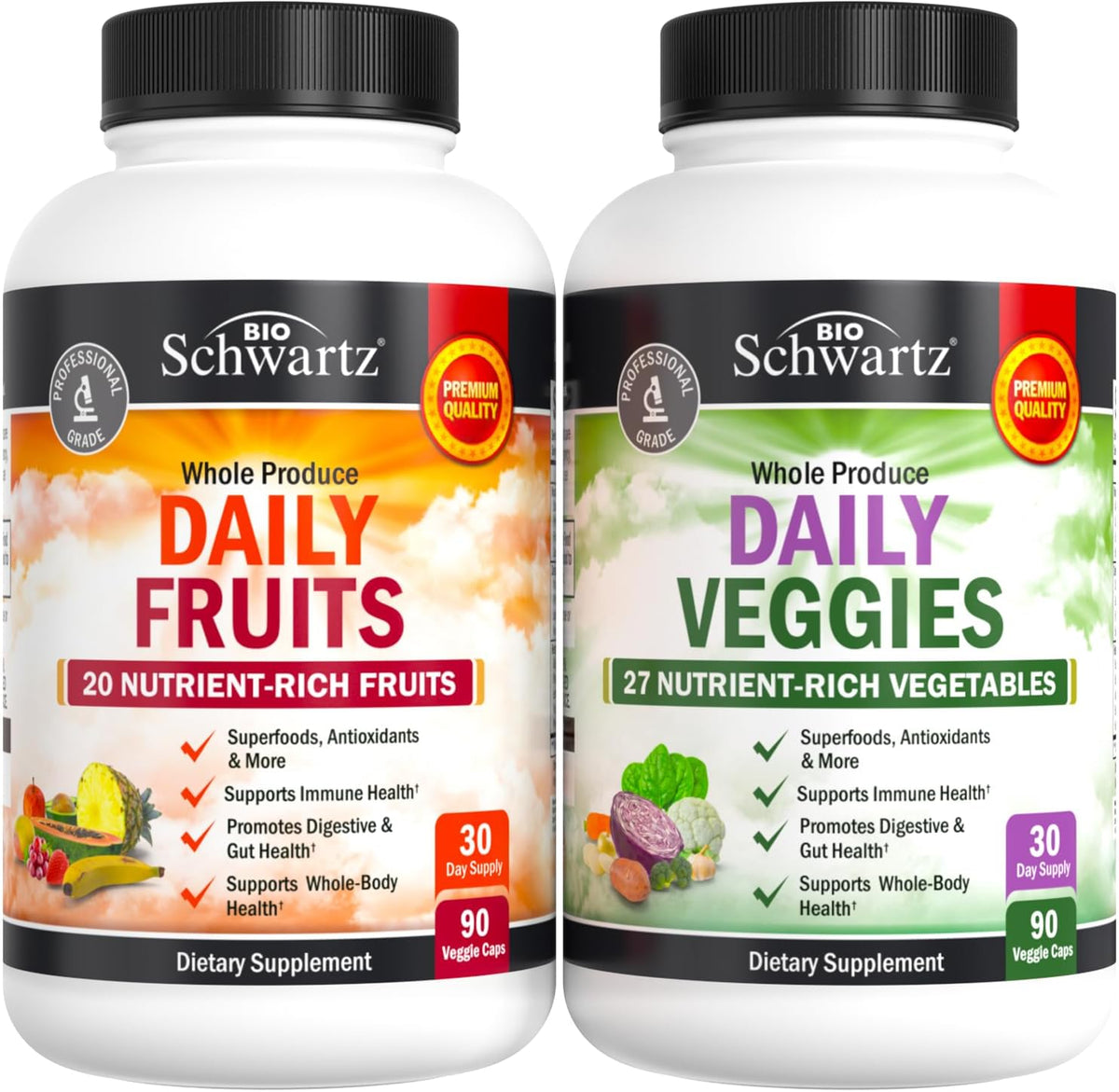 Daily Fruits and Vegetables Supplement - Super Fruit and Veggies Capsules