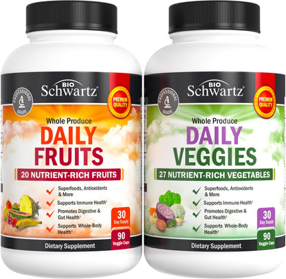 Daily Fruits and Vegetables Supplement - Super Fruit and Veggies Capsules