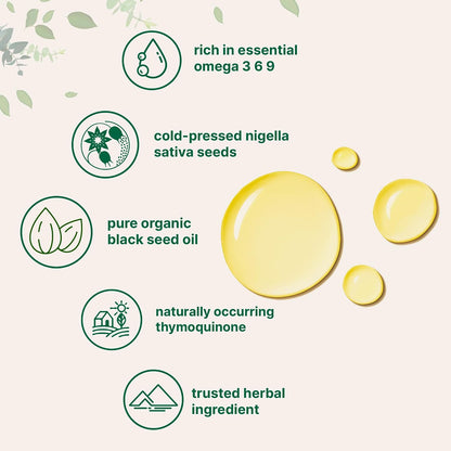 Micro Ingredients Black Seed Oil Organic Cold Pressed, 16 fl oz | Rich in Thymoquinone & Omega 3 6 9 | Unrefined from Nigella Sativa Seeds | Immune, Hair & Skin Support* | Non-GMO - 3 Months Supply
