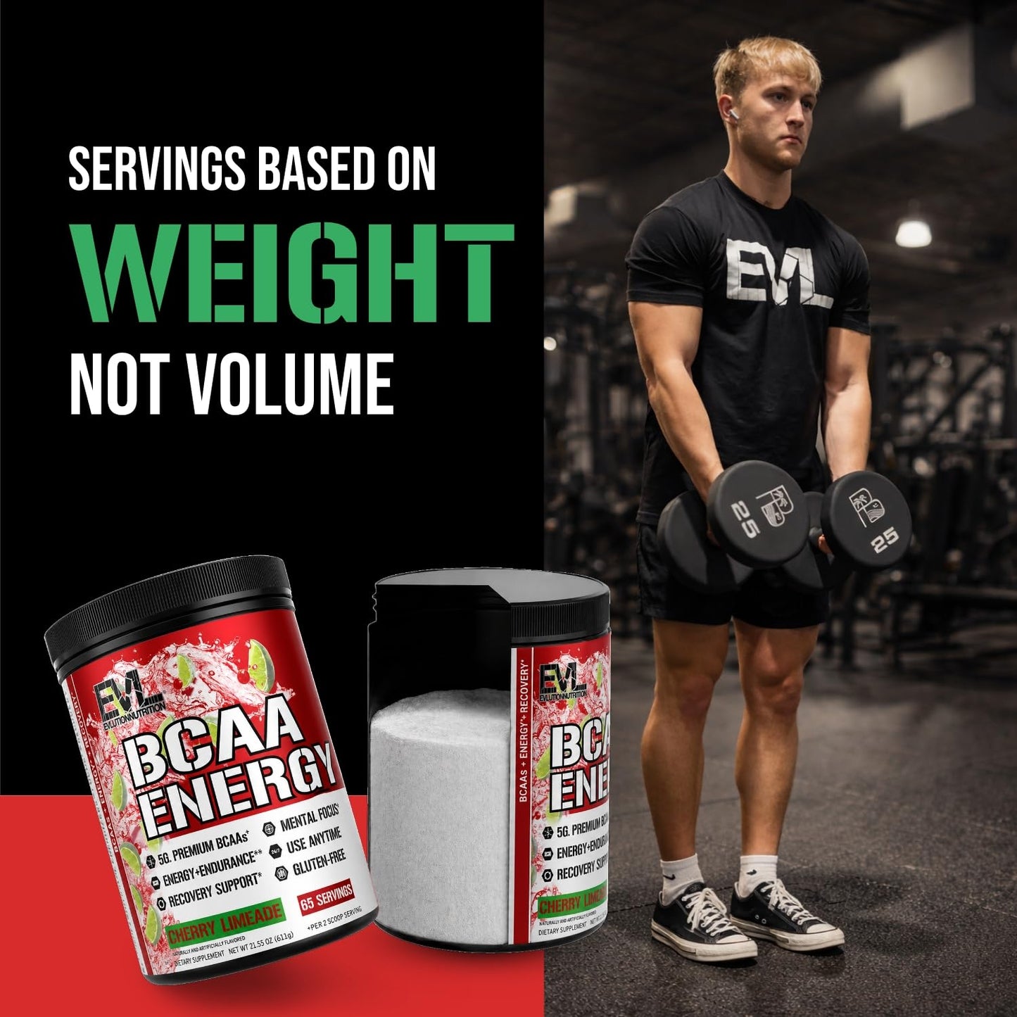 Evlution EVL BCAAs Amino Acids Powder - BCAA Energy Pre Workout Powder for Muscle Recovery Lean Growth and Endurance - Rehydrating Post Workout Recovery Drink with Natural Caffeine - Pink Lemonade