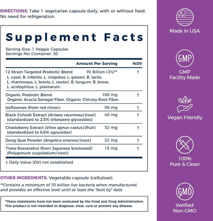 NewRhythm Digestion & Menopause Bundle: 7 Key Enzymes with Probiotics + Botanical Relief, Protease Amylase Lipase, Black Cohosh, 90 Vegan Caps