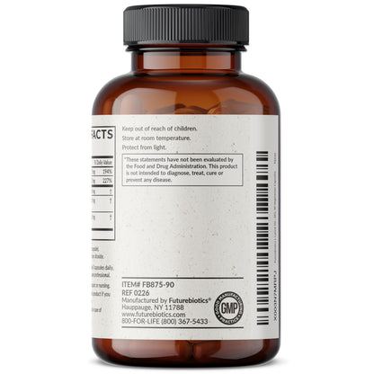 Futurebiotics L-Lysine Defense Immune Support Complex 1500 MG Per Serving with Vitamin C, Zinc, Olive Leaf & Garlic - Non-GMO, 90 Vegetarian Capsules