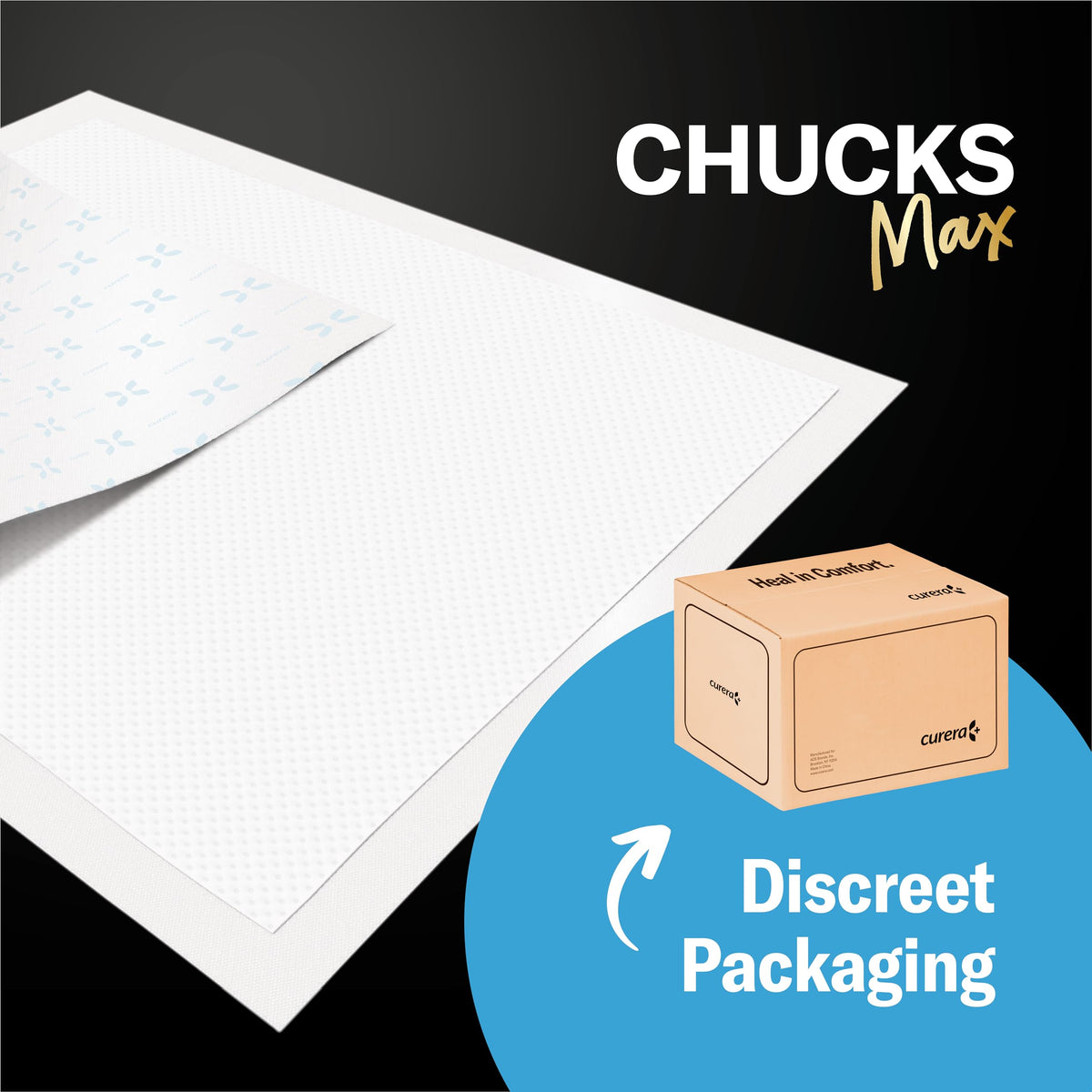 Chucks MAX Hospital Bed Pads Disposable Adult 36 x 36 Breathable