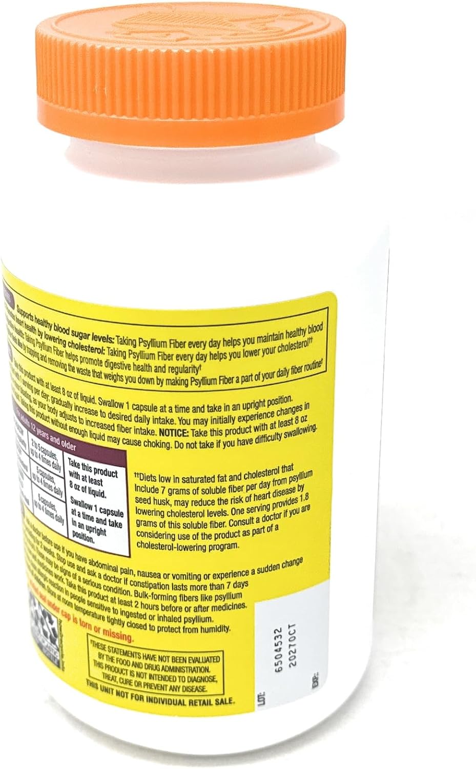 Fiber Capsules Kirkland Therapy for Regularity/Fiber Supplement, 360 capsules - Compare to the Active Ingredient in Metamucil Capsules