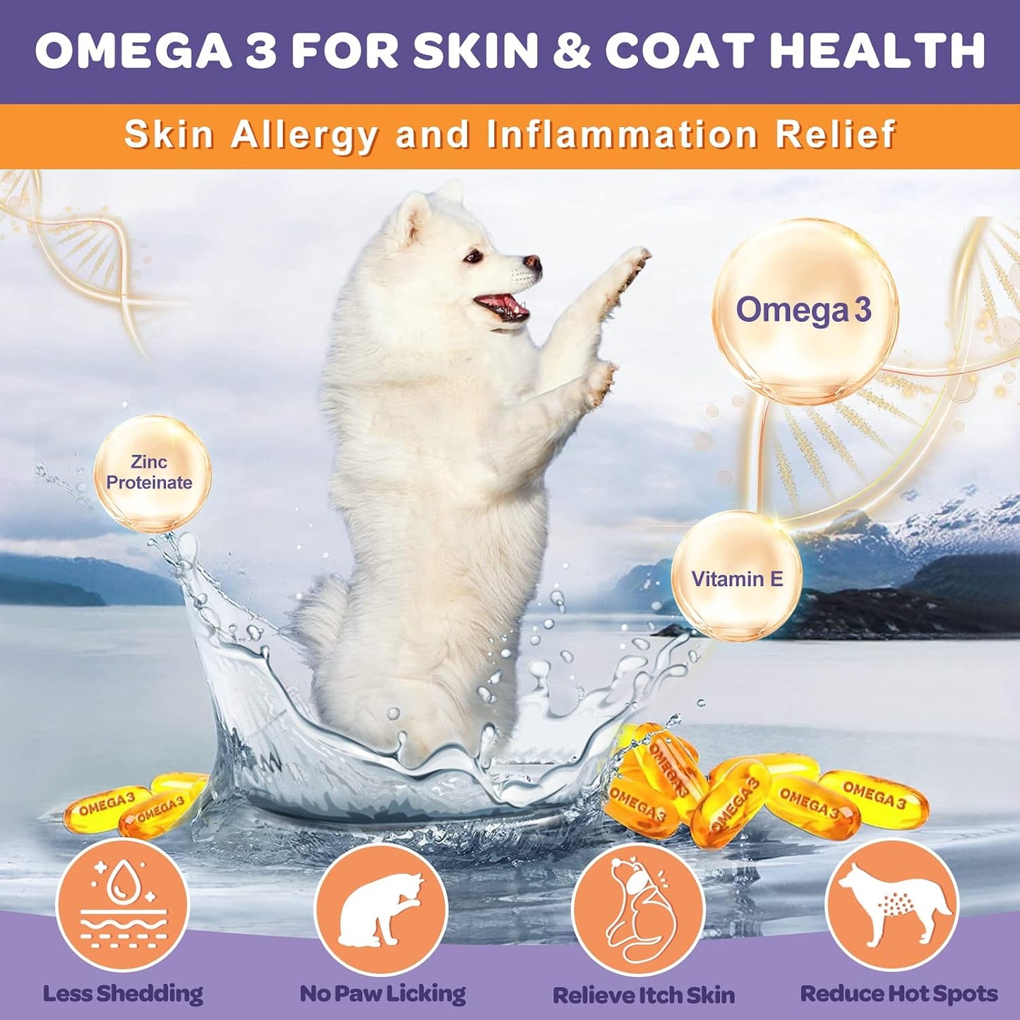 NATURE TARGET 6 Billion Freeze Dried Probiotics for Dogs, 120 Bites | With Prebiotics & Enzymes, Vitamins & Omega 3, Support Digestive & Gut Health, Itch Relief, Reduce Diarrhea