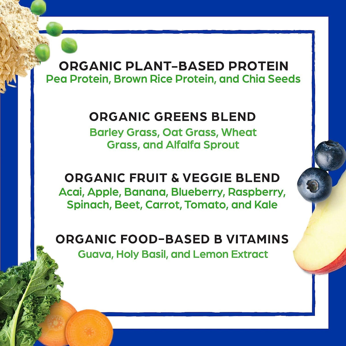 Orgain Organic Vegan Meal Replacement Protein Powder, Vanilla Bean - 20g Plant Based Protein
