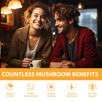 Mushroom Powder Blend (75 Servings), Ten Mushroom Supplement with Lions Mane