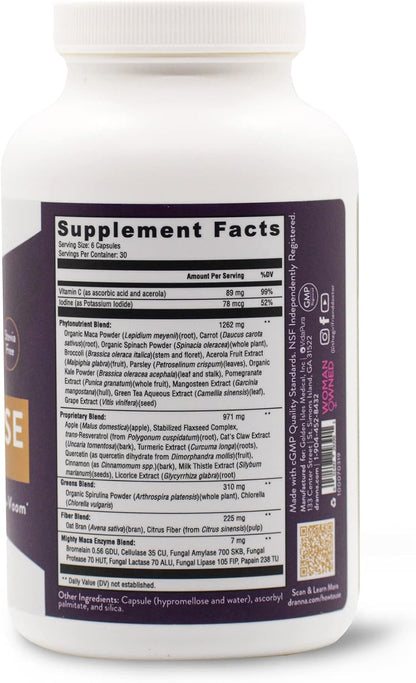 Menopause Support Capsules by Dr. Anna Cabeca – Plant-Based Supplement with Maca, Ashwagandha, and Adaptogens for Mood, Energy & Hormone Balance – 180 Capsules