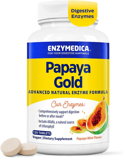 Enzymedica Papaya Gold - Papaya Enzymes Chewable - 120 Tablets