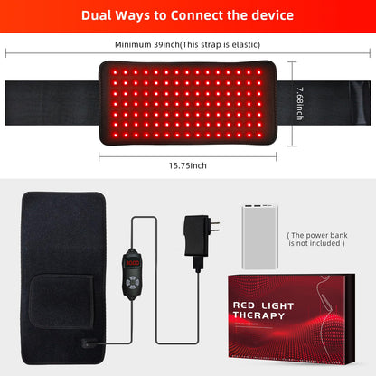 Red Light Therapy Infrared Light Therapy Heating Wrap Belt for Body Back Knee Shoulder Waist Muscle Pain