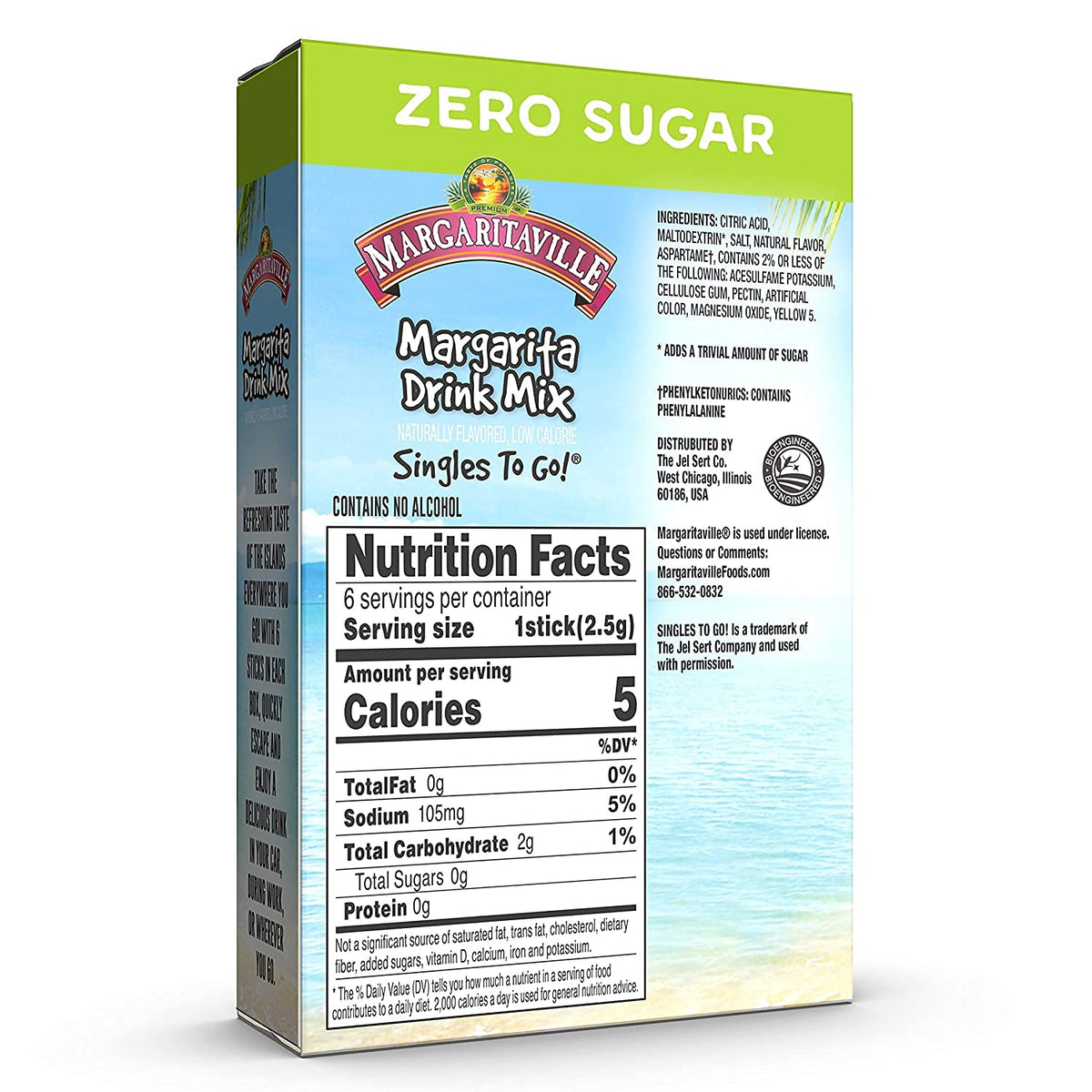 Margaritaville Singles To Go Drink Mix, Non-Alcoholic Powder Sticks (Pina Colada)
