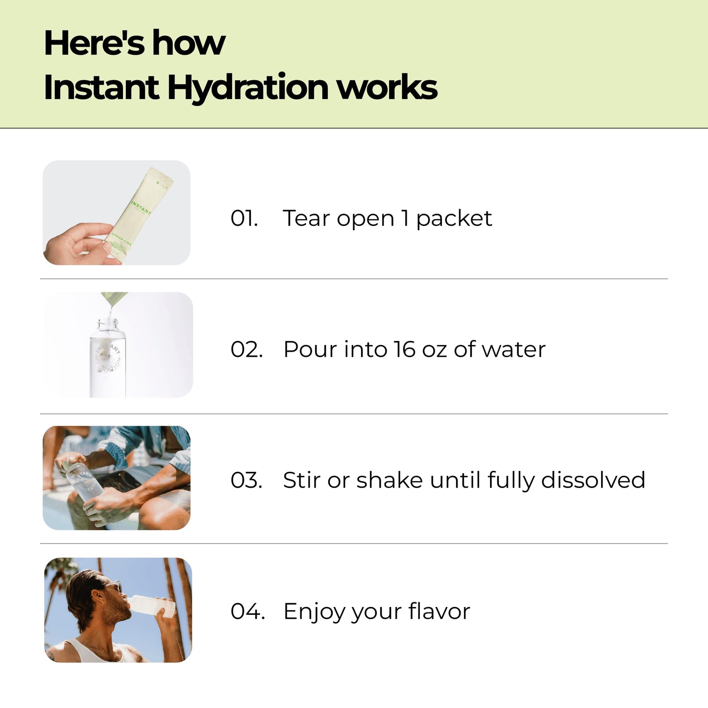 Instant Hydration Sugar Free Electrolytes Powder Packets Variety Pack - Watermelon, Raspberry, Lemon Lime Drink Mix & Travel Essentials with Magnesium and Potassium - Post Workout Recovery - 20 Sticks
