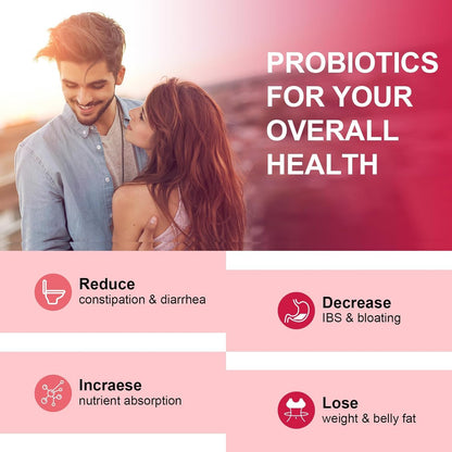 CANLIST Women's Probiotics 120 Billion CFUs 18 Strains 3 Prebiotics & Digestive Enzymes Contains Organic Prebiotic Cranberry Women's Health Digestive & Immune Support Non-GMO, 60 Capsules