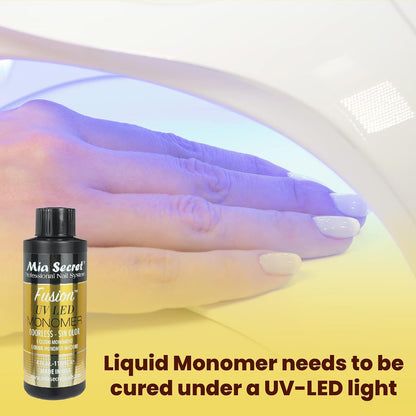 Mia Secret ODORLESS FUSION UV LED MONOMER 2oz / 4oz / 32oz (FUSION ODORLESS 4oz)