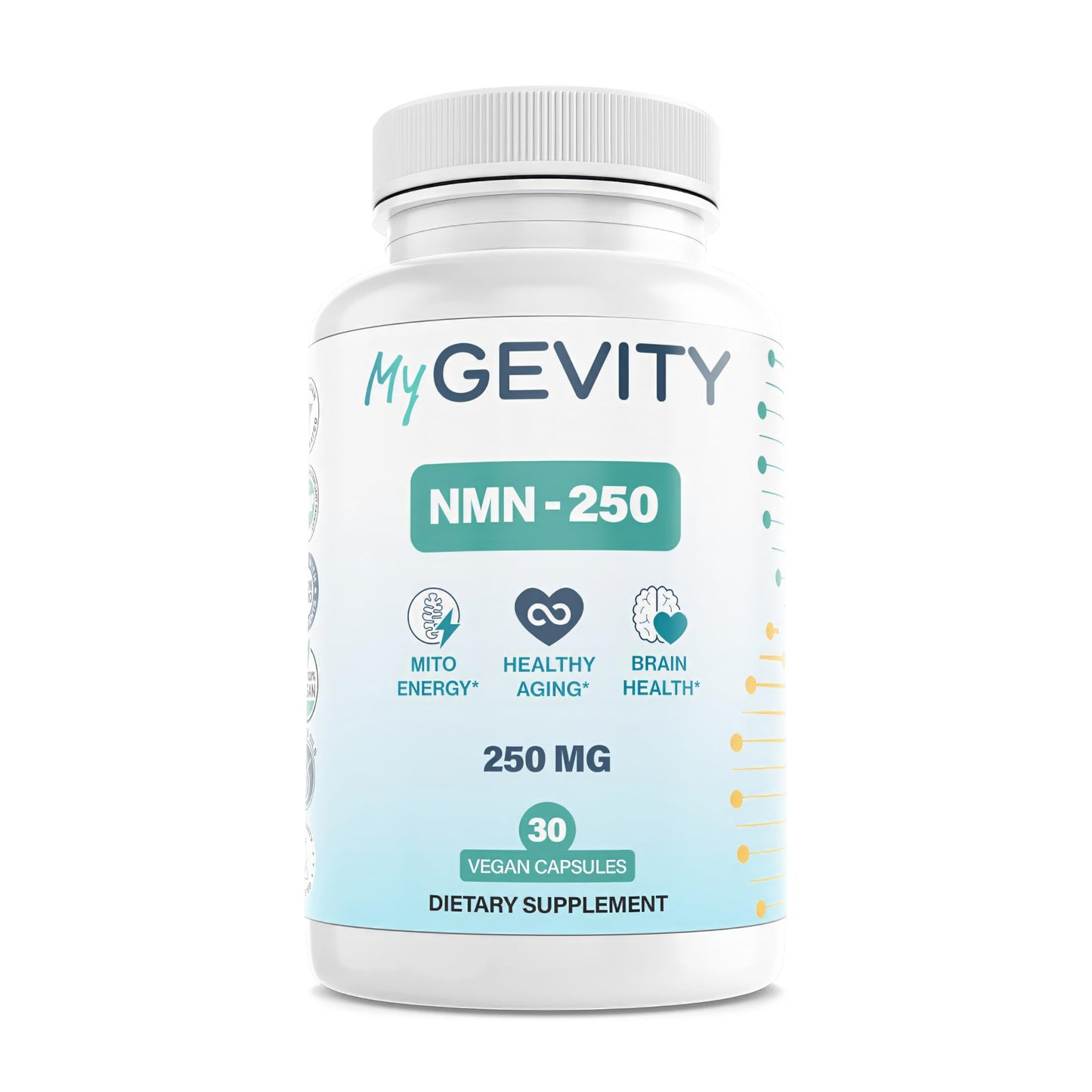 NMN 1000mg – 99%+ Pure, Stabilized & Third-Party Tested Nicotinamide Mononucleotide – NAD+ Booster for Energy & Healthy Aging – No Magnesium Stearate, Vegan, GMP Made in USA – 120 Capsules