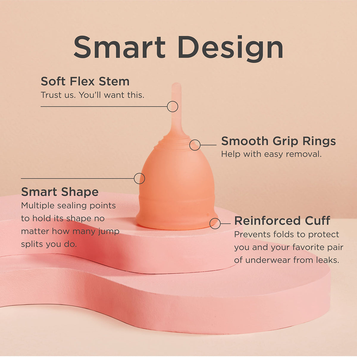 Saalt Soft Menstrual Cup - Best Sensitive Reusable Period Cup - Wear for 12 Hours - Tampon and Pad