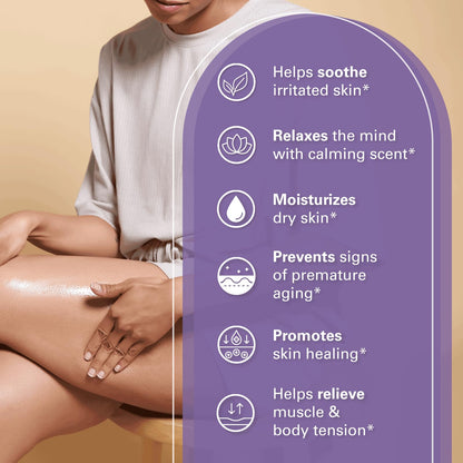 Lavender Massage Oil with Collagen and Stem Cells - Skin Tightening Massage Oil for Mass